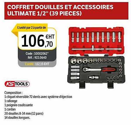 ks tools coffret douilles et accessoires ultimate 1 2"