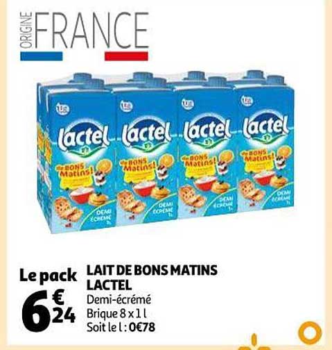 Lait De Bons Matins Lactel