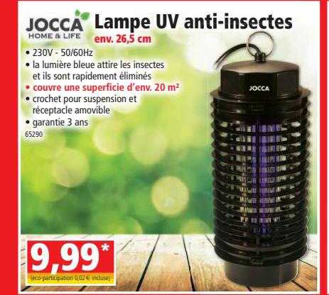lampe uv anti-insectes jocca home & life