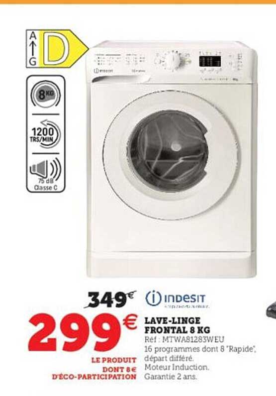 lave-linge frontal 8 kg