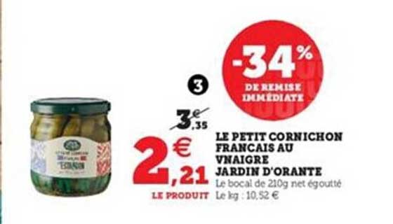 Le Petit Cornichon Français Au Vinaigre Jardin D'orante