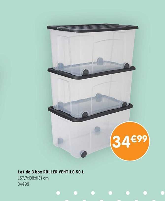 Lot De 3 Box Roller Ventilo