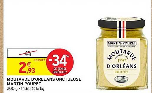 moutarde d'orléans onctueuse martin pouret