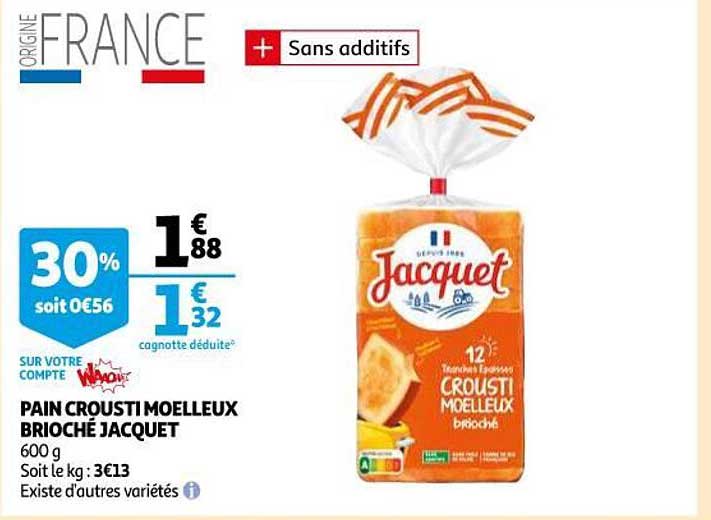 Pain Croustii Moelleux Brioché Jacquet