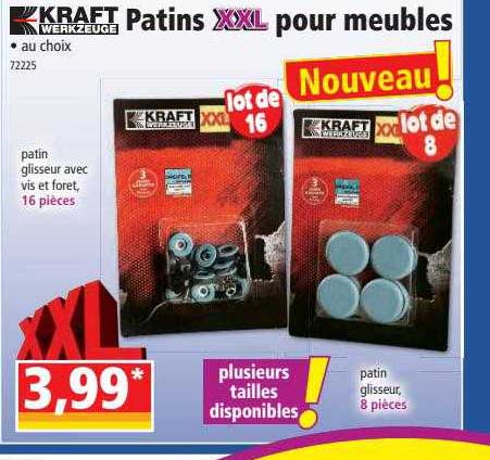 patins xxl pour meubles kraft werkzeuge