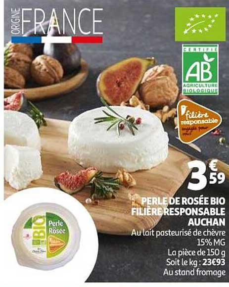 perle de rosée bio filière responsable auchan