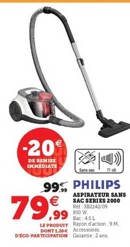 philips aspirateur sans sac series 2000