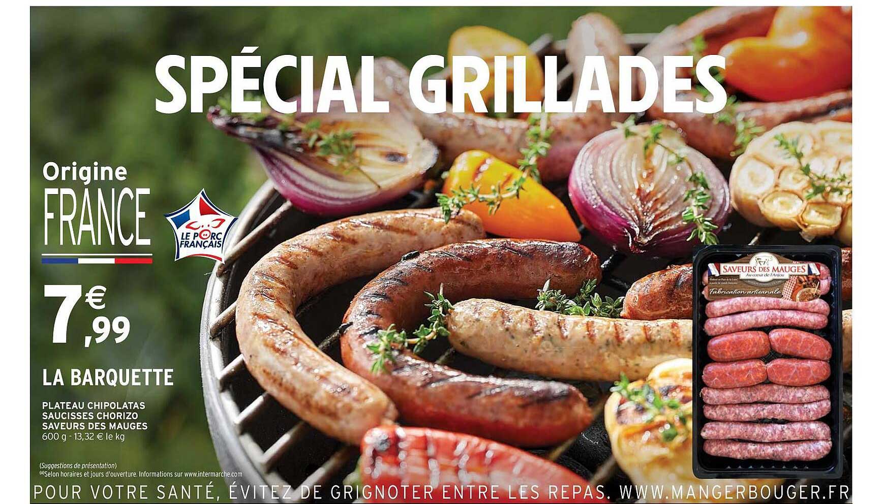 Plateau Chipolatas Saucisses Chorizo Saveurs Des Mauges