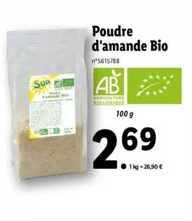 poudre d'amande bio