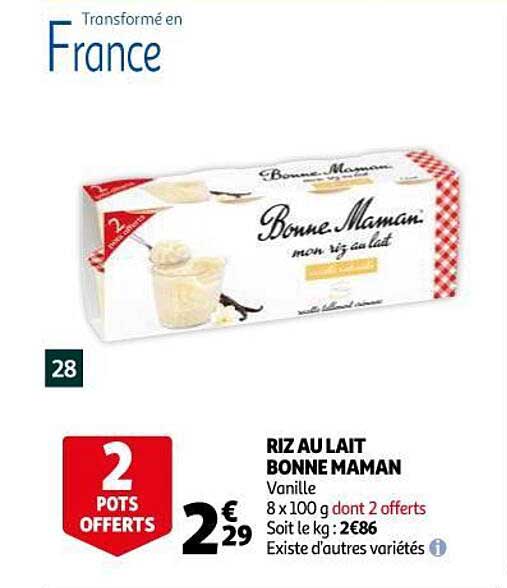 riz au lait bonne maman