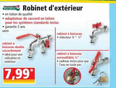 robinet d'extérieur powertec garden