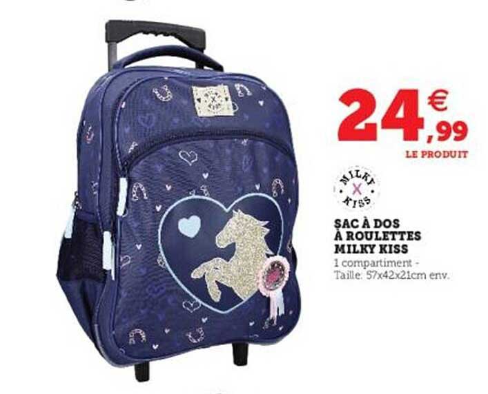 sac à dos à roulettes milky kiss