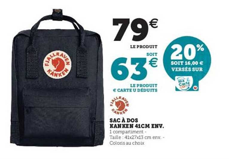 sac à dos kanken 41cm env