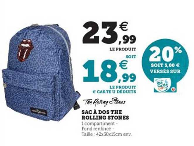 sac à dos the rolling stones