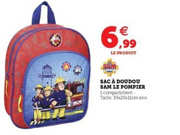 Sac à Doudou Sam Le Pompier
