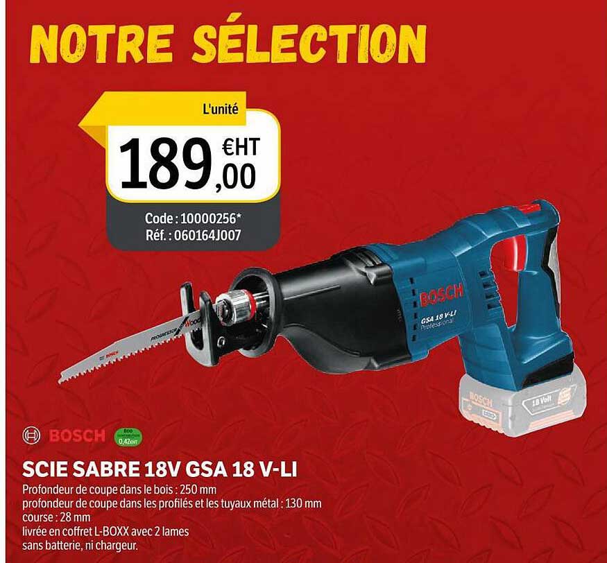 scie sabre 18v gsa 18 v-li bosch