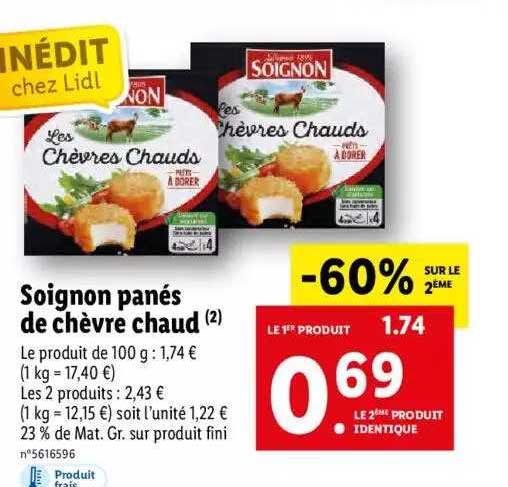 Soignon Panés De Chèvre Chaud