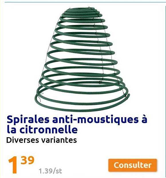 spirales anti-moustiques à la citronnelle