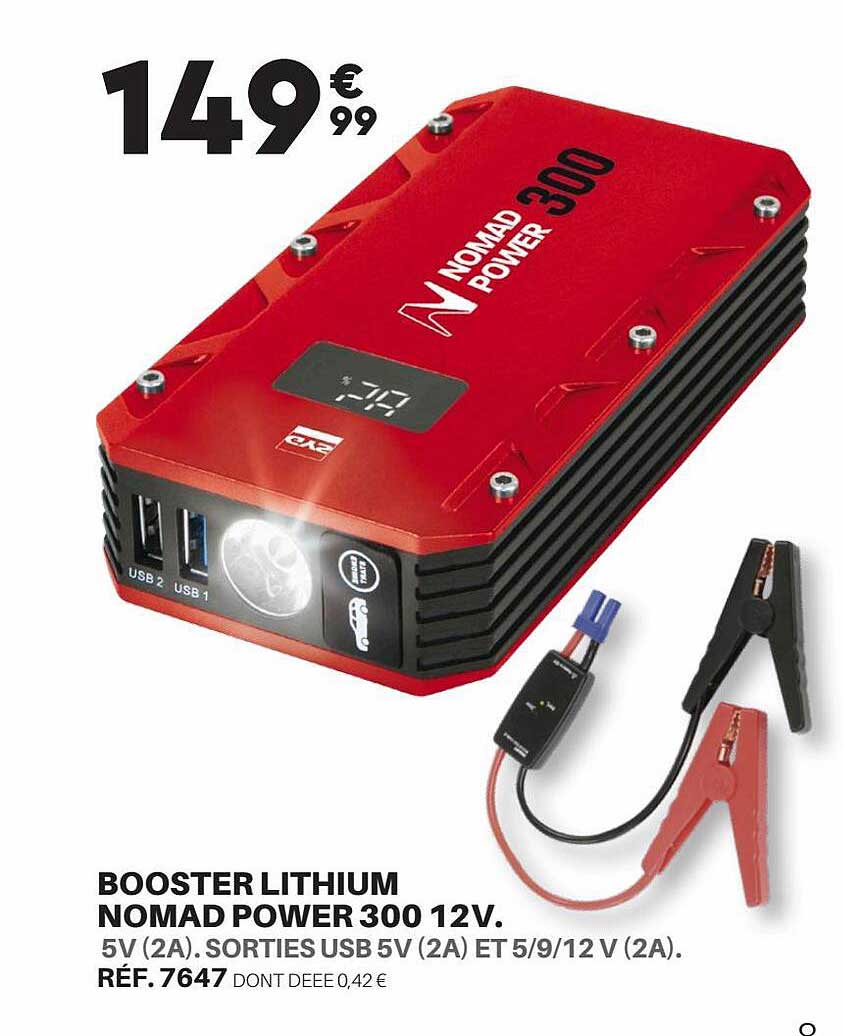 booster lithium nomad power 300 12v