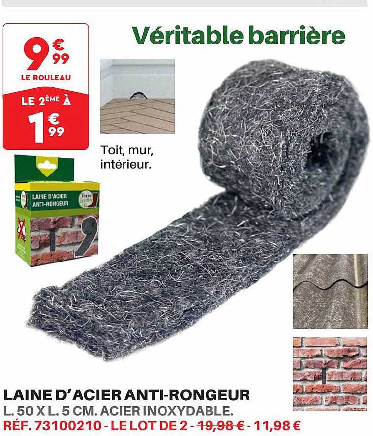 laine d'acier anti-rongeur