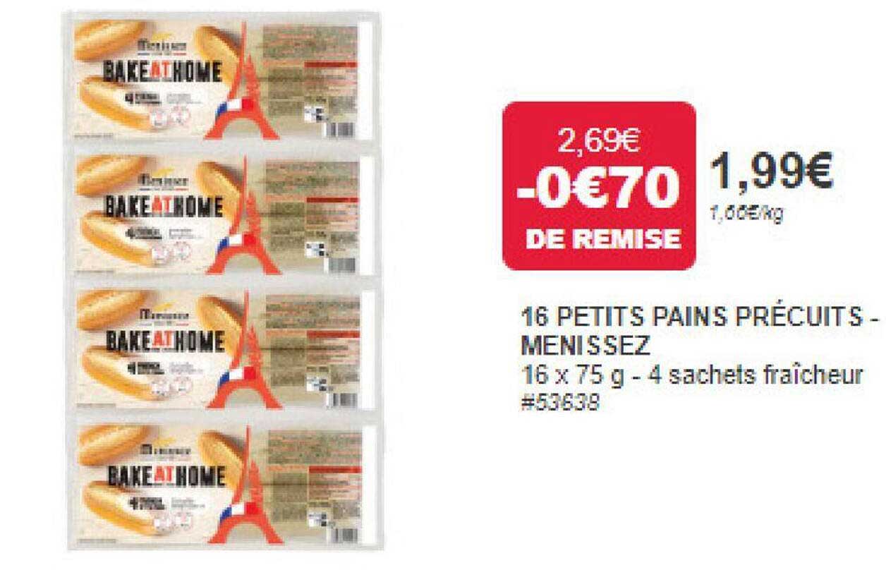 16 Petits Pains Précuits - Menissez