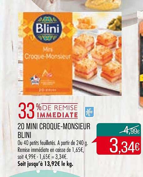 20 mini croque-monsieur blini