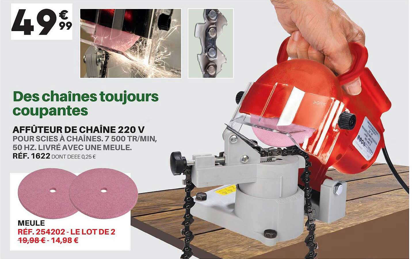 affûteur de chaîne 220v, meule