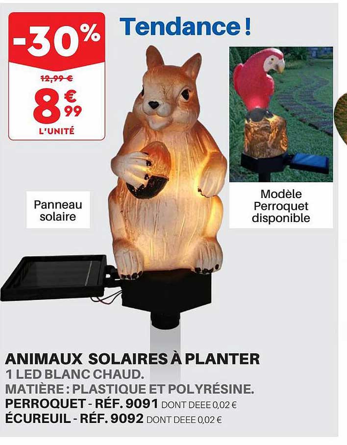 animaux solaires à planter