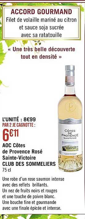 aoc côtes de provence rosé sainte-victoire club des sommeliers