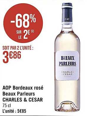 aop bordeaux rosé beaux parleurs charles & césar