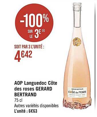 aop languedoc côte des roses gérard bertrand