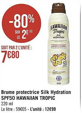 brume protectrice silk hydration spf50 hawaiian tropic