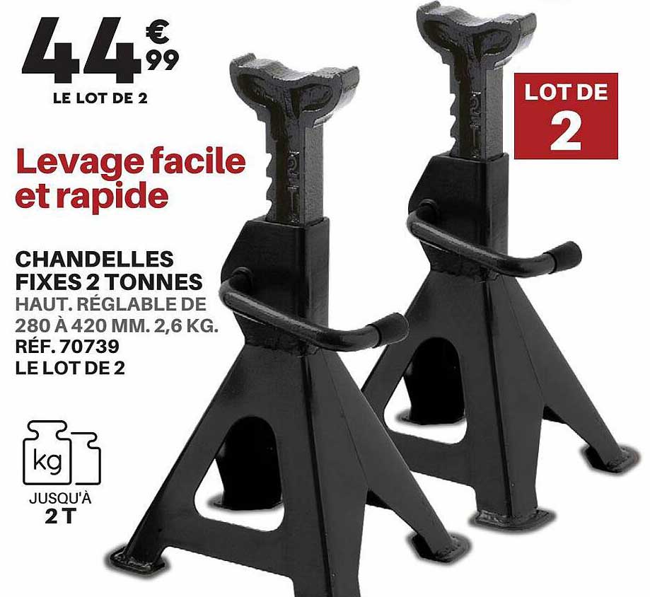 chandelles fixes 2 tonnes