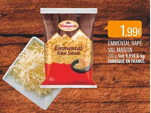 emmental râpé val martin