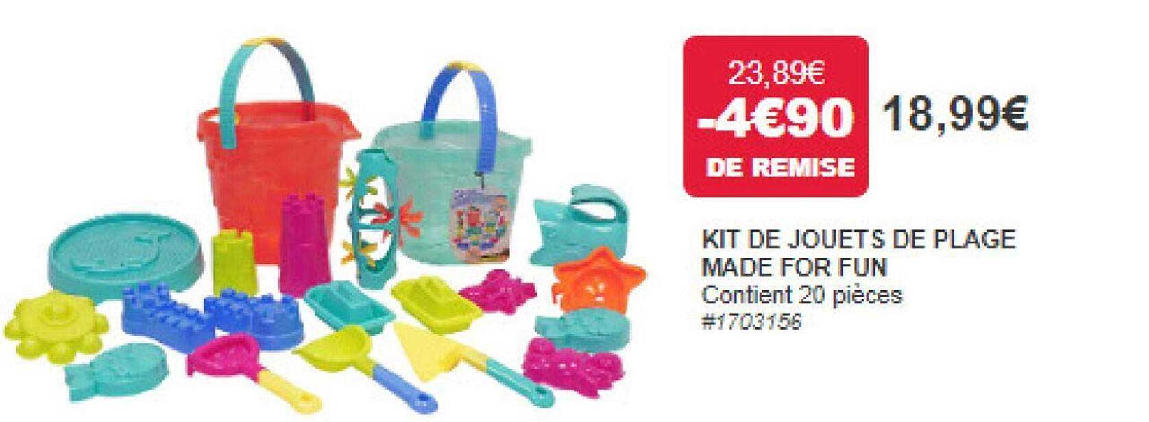 kit de jouets de plage made for fun