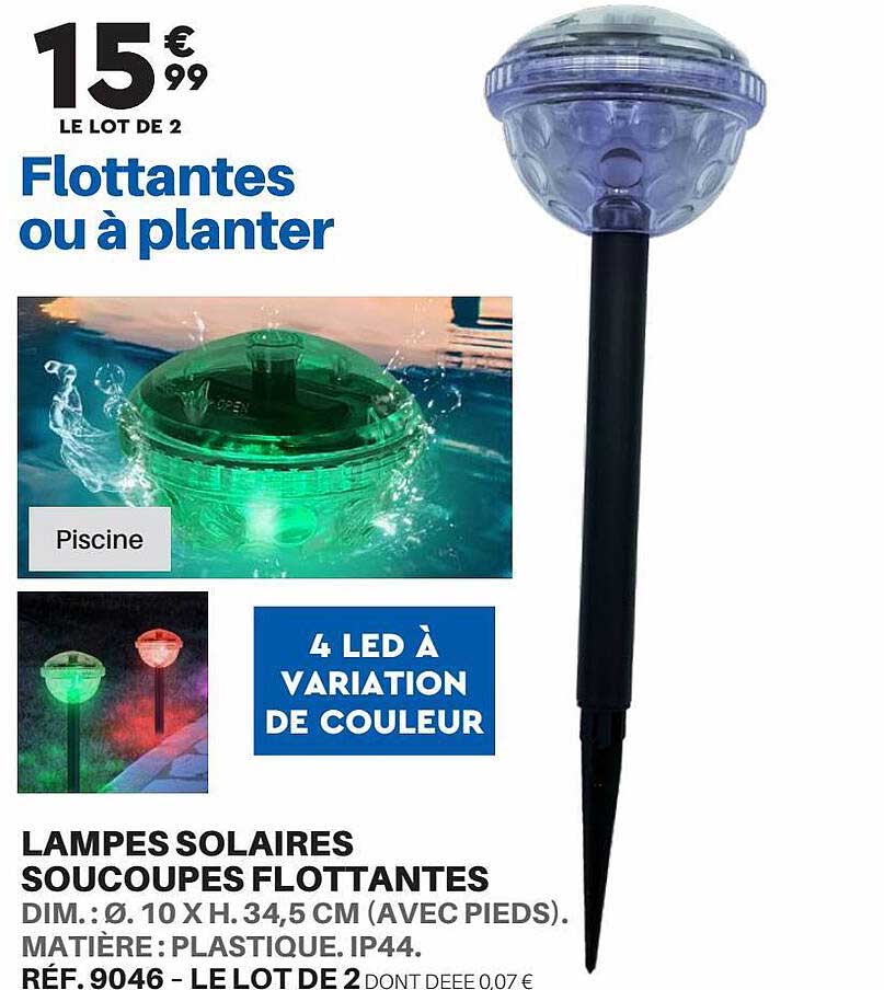 lampes solaires soucoupes flottantes