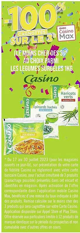 les légumes surgelés 1kg casino