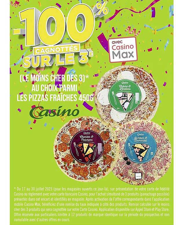 Les Pizzas Fraîches 450g Casino