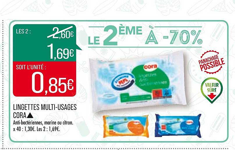 Lingettes Multi-usages Cora