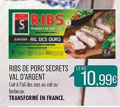 ribs de porc secrets val d'argent