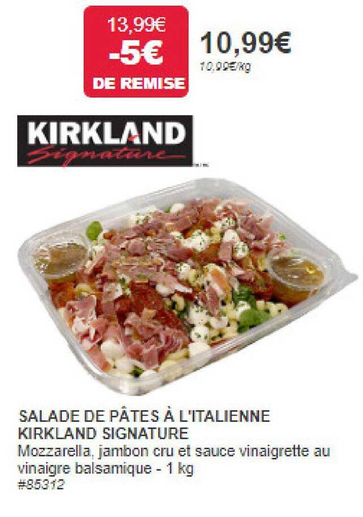 salade de pâtes à l'italienne kirkland signature