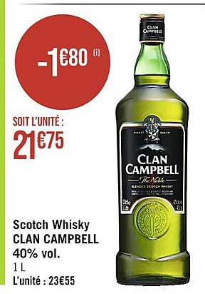 scotch whisky clan campbell 40% vol.
