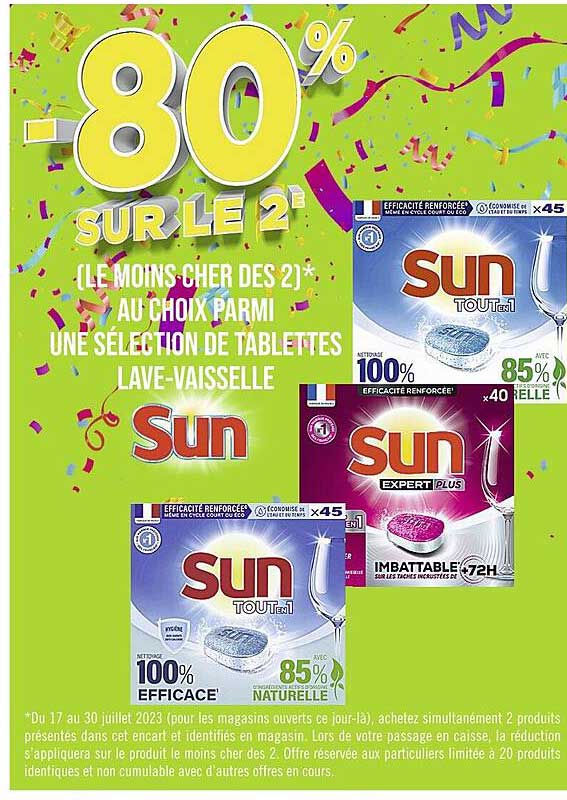 tablettes lave-vaisselle sun