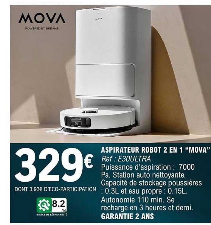 ASPIRATEUR ROBOT 2 EN 1 “MOVA”