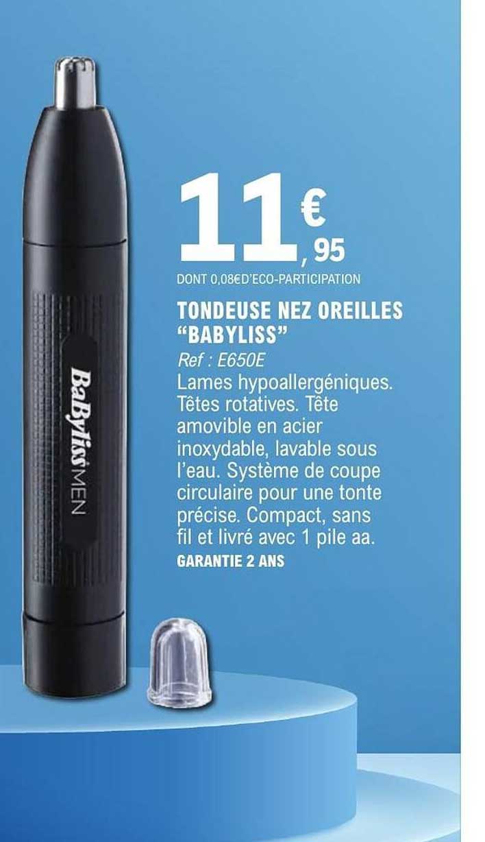 BabylissMEN TONDEUSE NEZ OREILLES