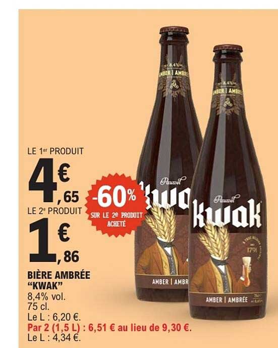 Bière ambrée Kwak