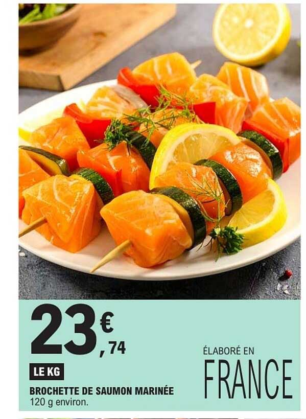 BROCHETTE DE SAUMON MARINÉE
