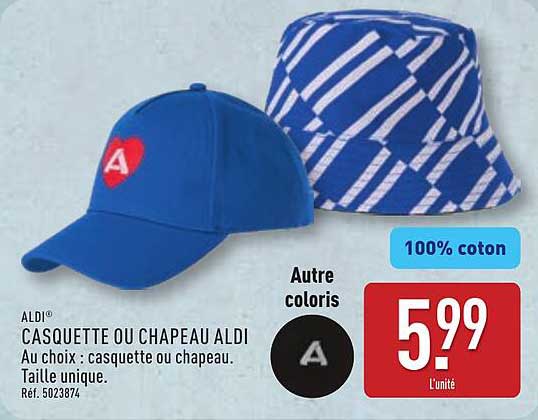 CASQUETTE OU CHAPEAU ALDI