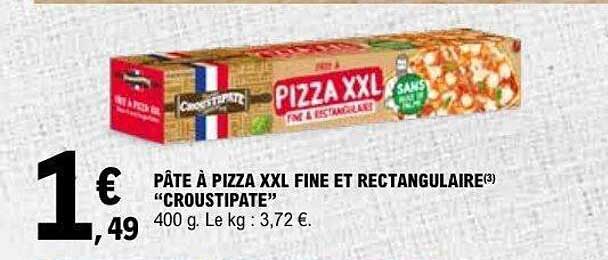 Croustipate PÂTE À PIZZA XXL FINE ET RECTANGULAIRE