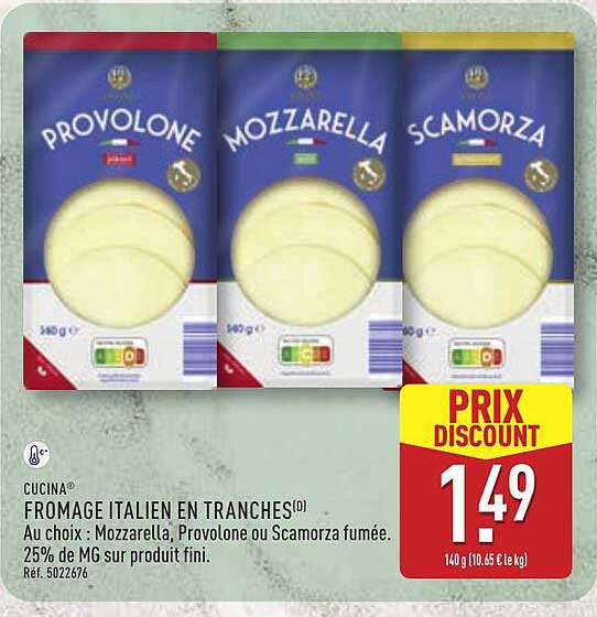 Cucina Fromage Italien en Tranches
